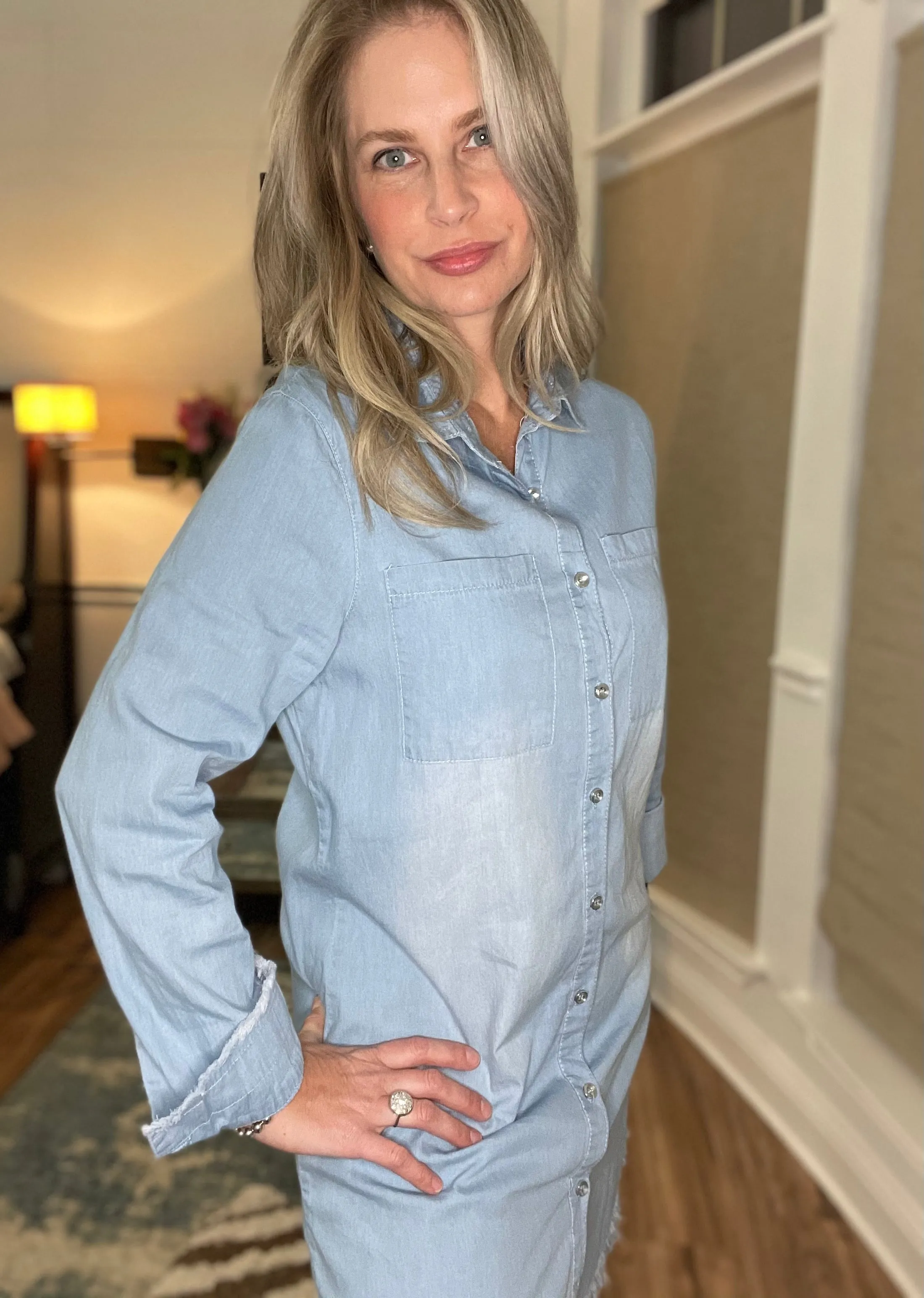 Addison Chambray Denim Dress