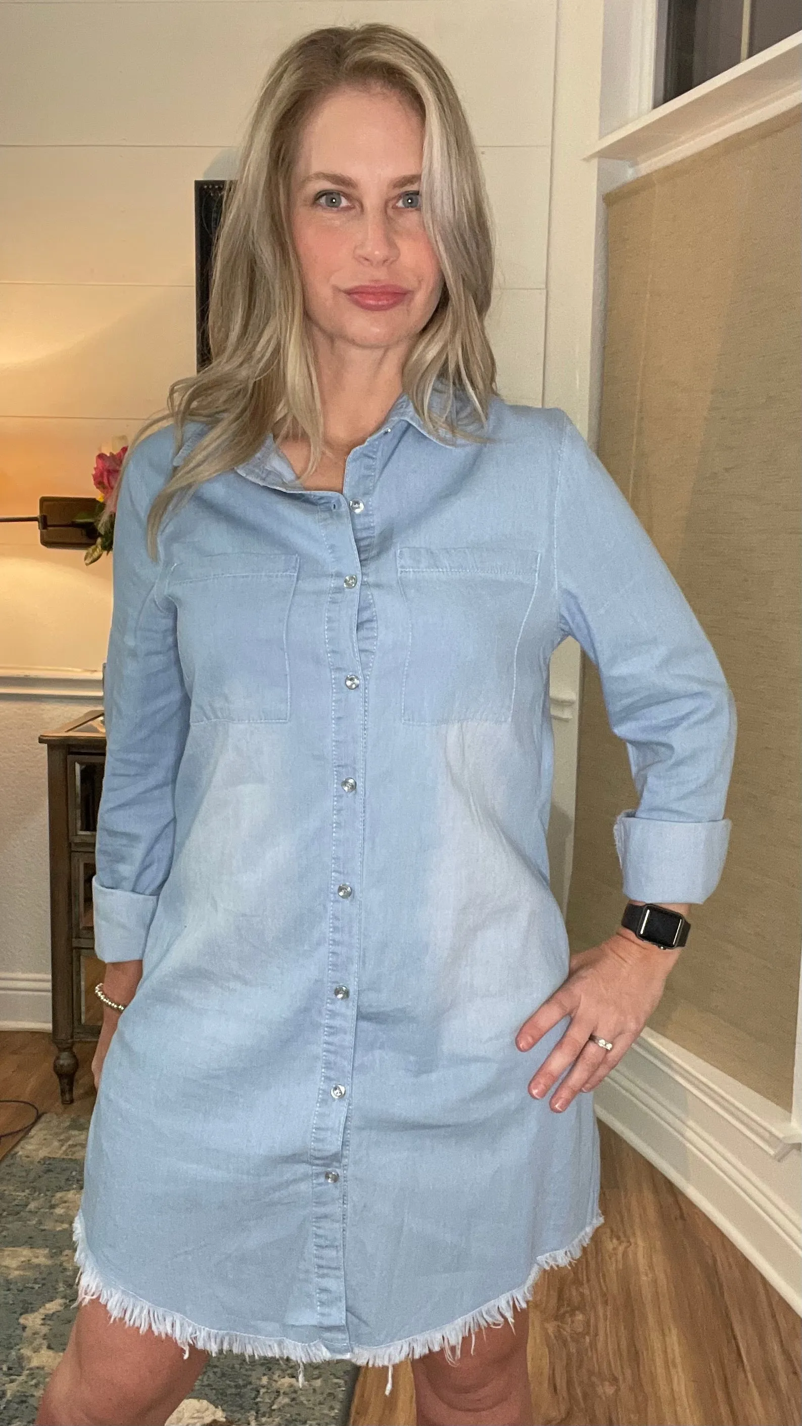 Addison Chambray Denim Dress