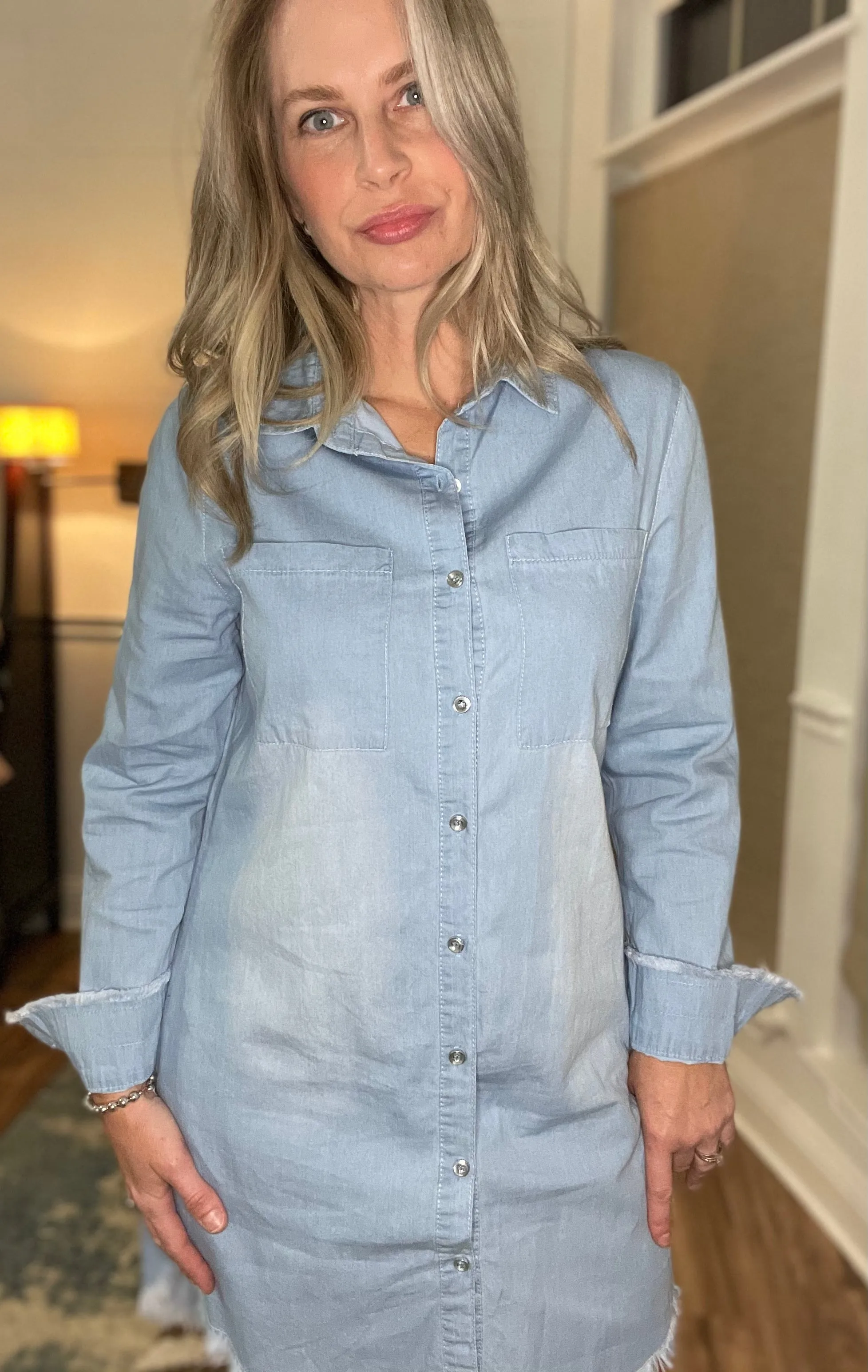 Addison Chambray Denim Dress