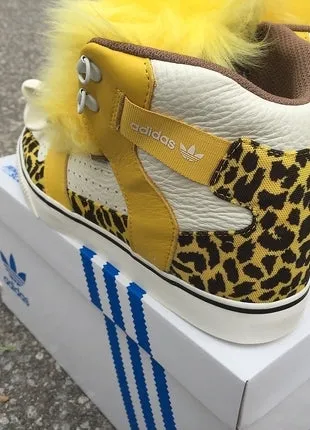 ADIDAS ORIGINALS JEREMY SCOTT BONES FUR YELLOW LEOPARD B26024