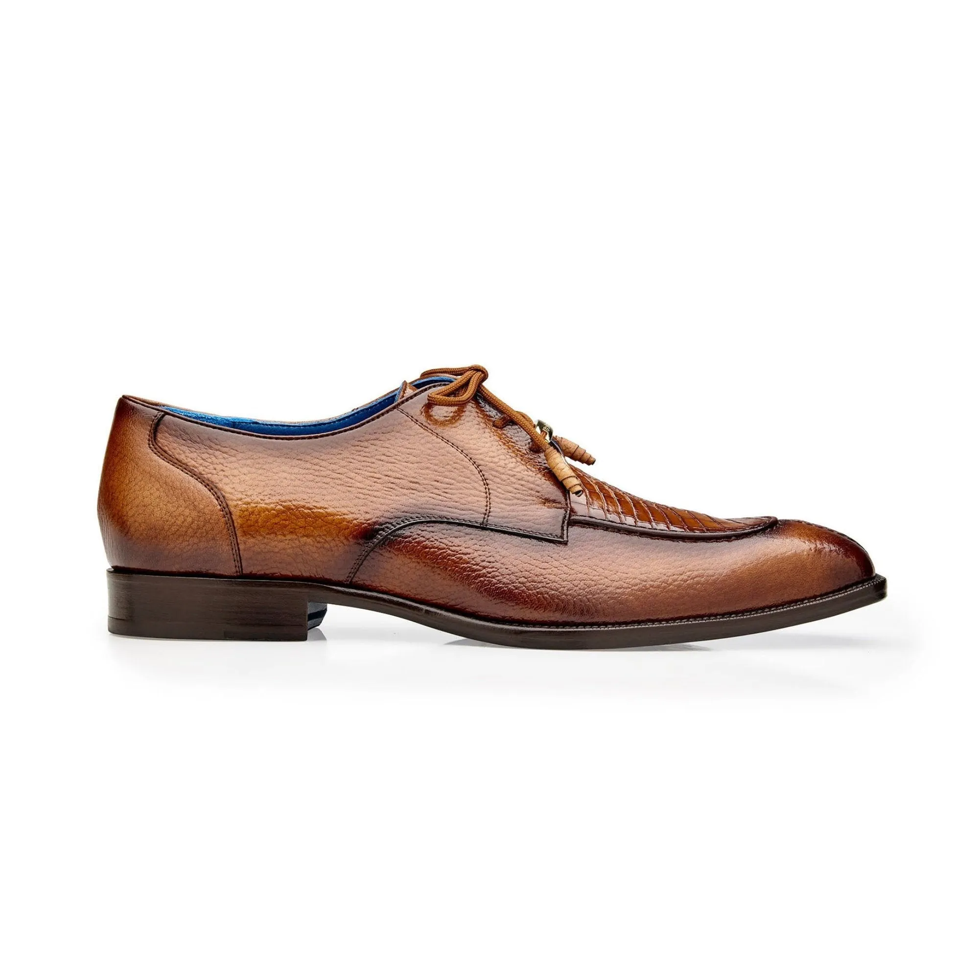 Belvedere Primo in Antique Almond Alligator & Leather Oxfords