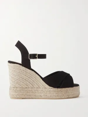 Blaudell 80 canvas wedge espadrilles