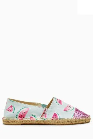 Cath Kidston Womens/Girls Watermelons Glittery Espadrilles