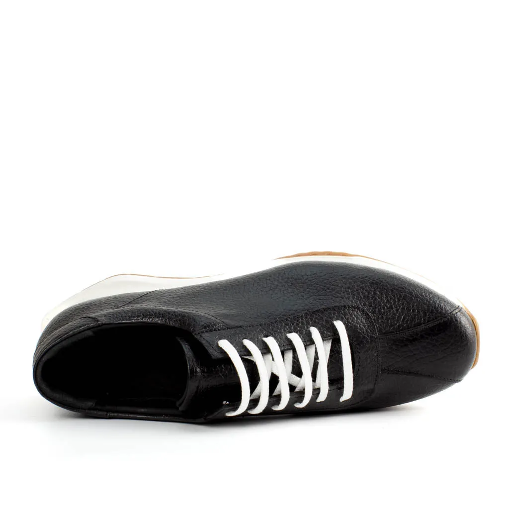 Charcoal Men's Leather Sneaker