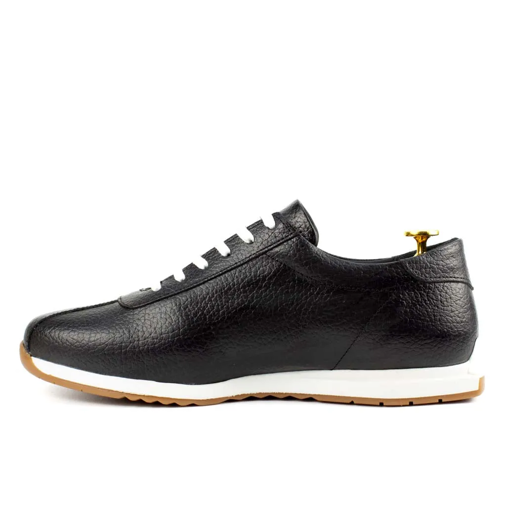 Charcoal Men's Leather Sneaker