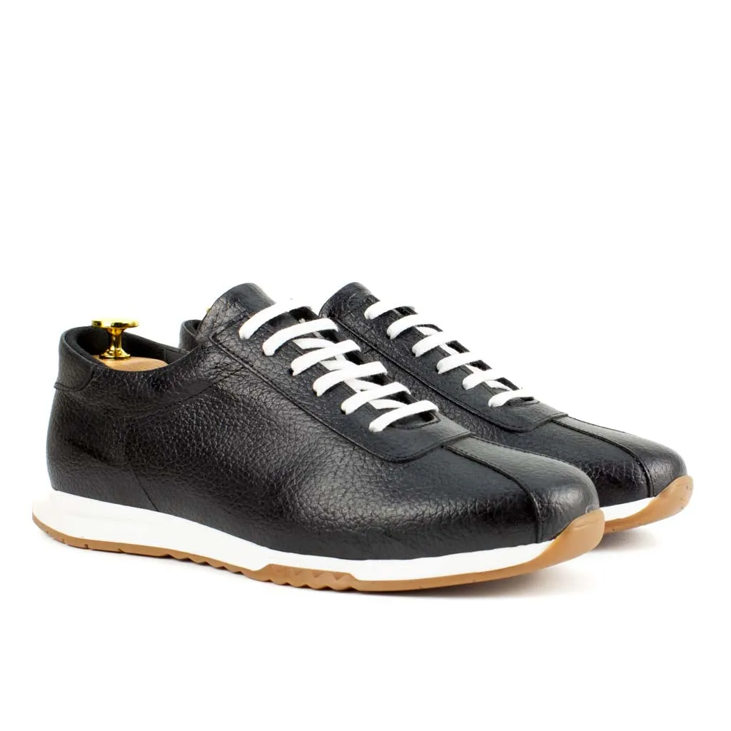 Charcoal Men's Leather Sneaker