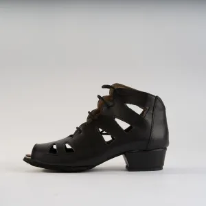 Classic Black Genuine Leather - Handmade Tango Trainers - Tita K 9701