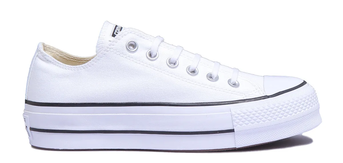 Converse 560251C CT All Star Low Platform Trainer In White Black For Women