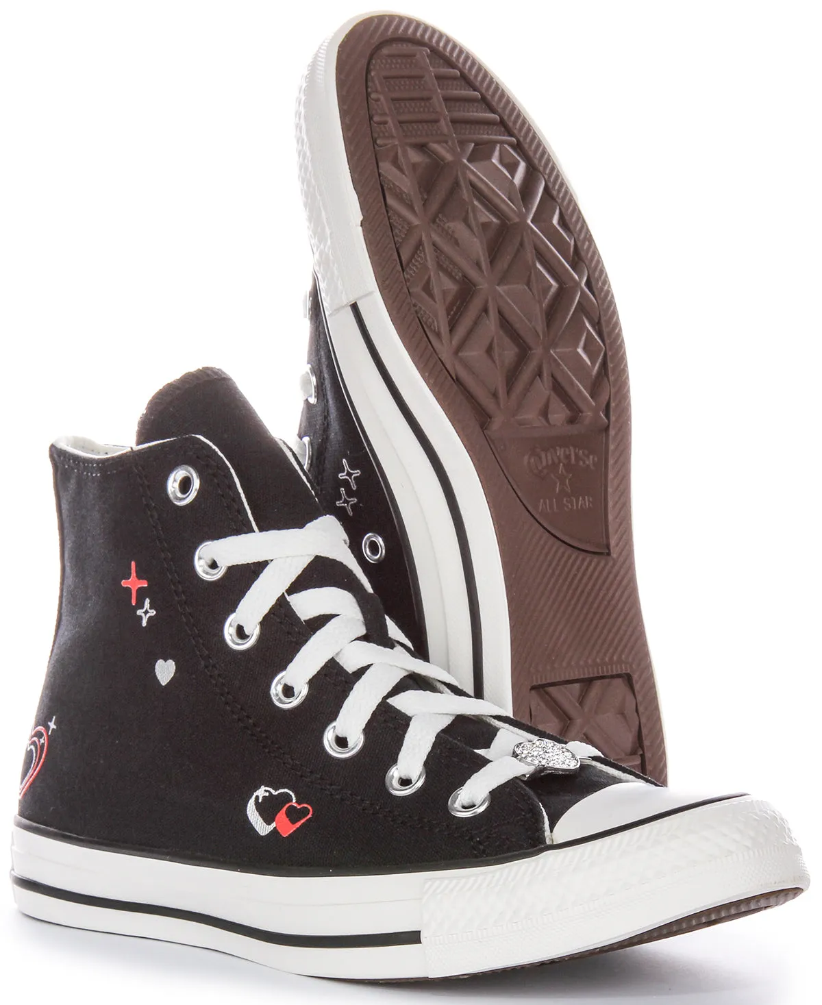 Converse All Stars 2K Heart A09116C In Black For Women