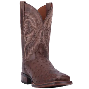 Dan Post Men's Alamosa Chocolate Full Quill Ostrich Exotic Boots DP3875