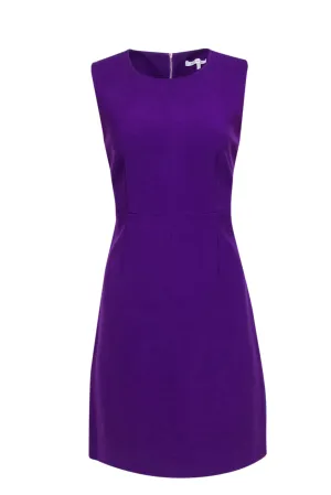 Diane von Furstenberg - Purple Ponte Sleeveless Sheath Dress Sz 8