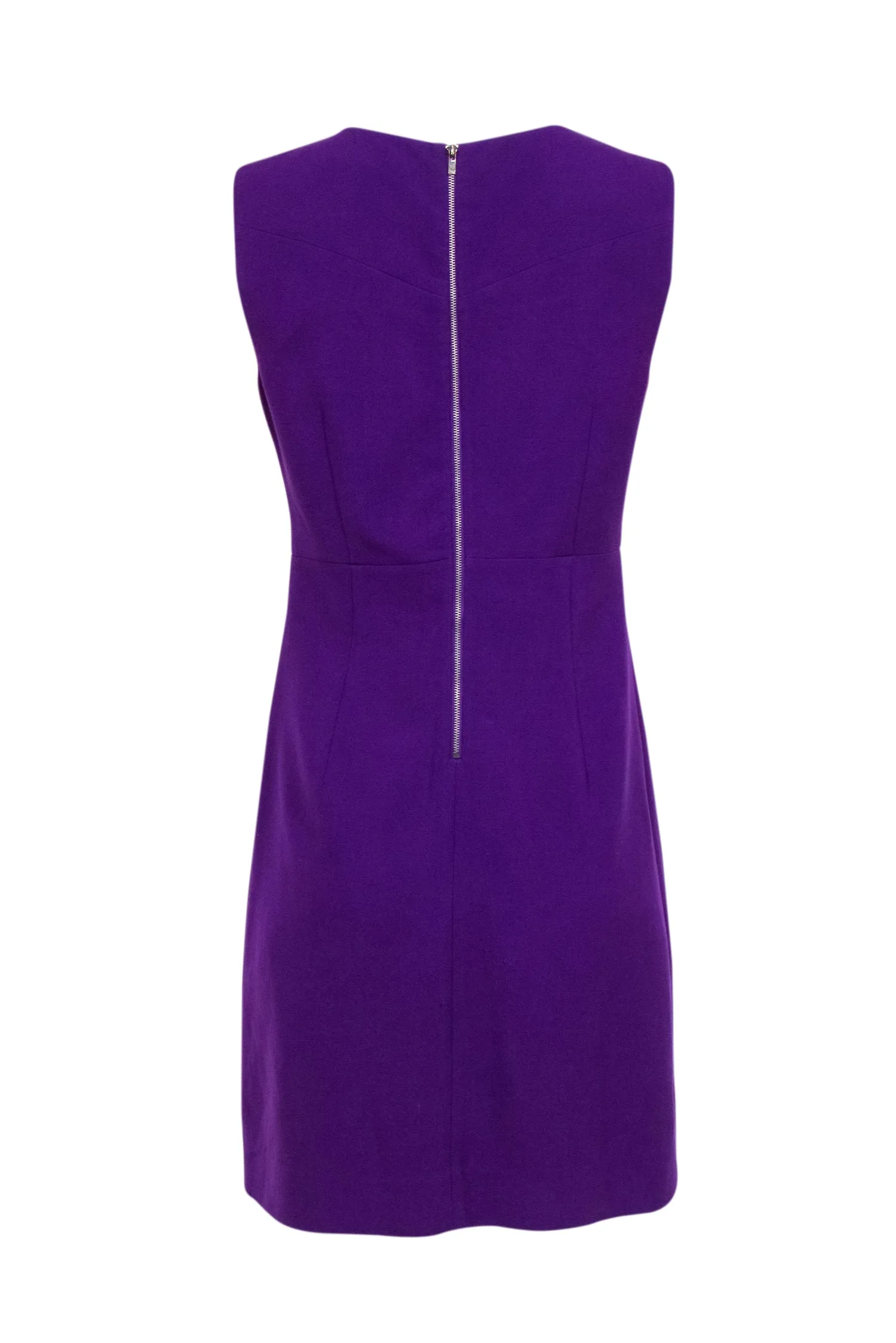 Diane von Furstenberg - Purple Ponte Sleeveless Sheath Dress Sz 8