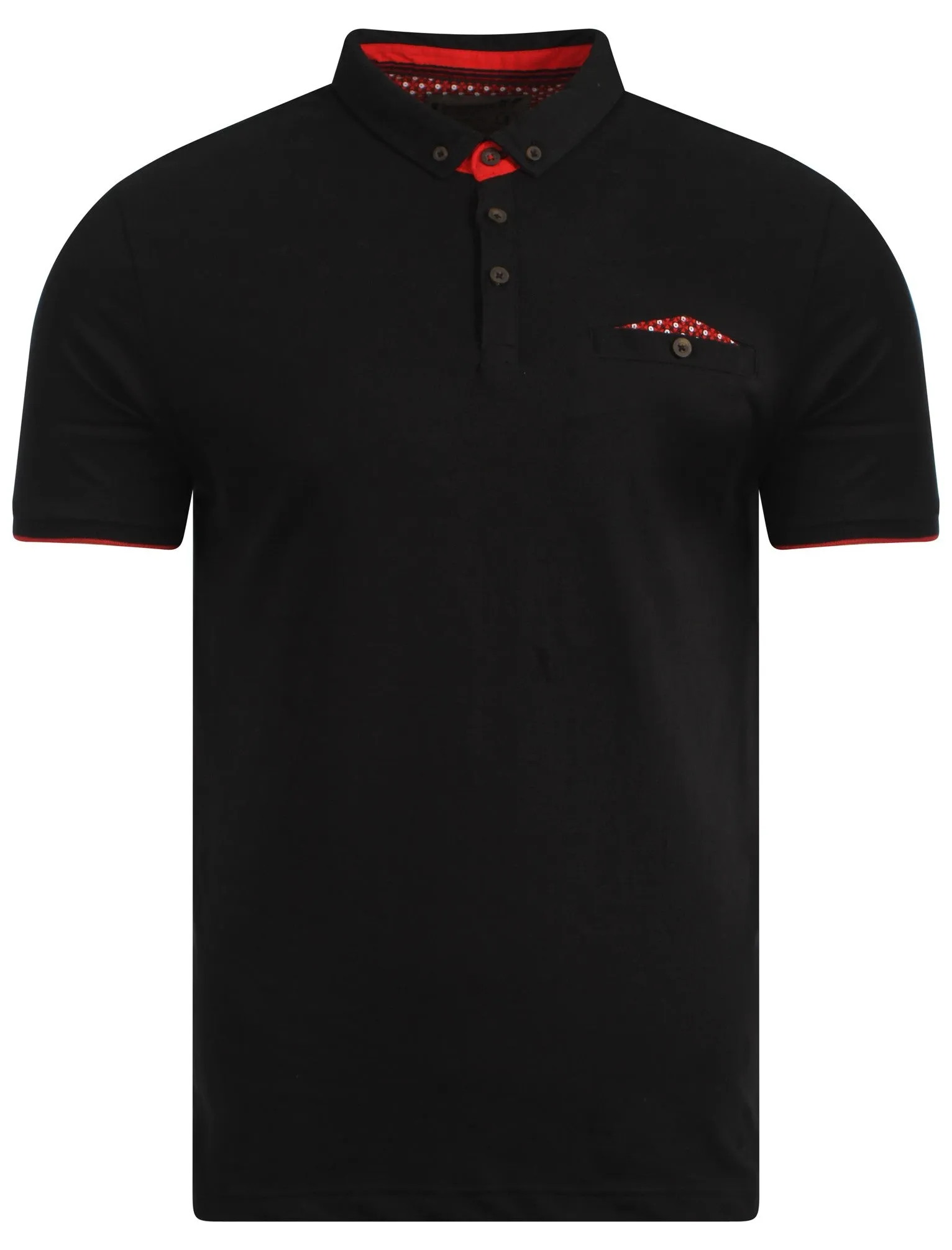 Dissident Airborn button down polo shirt in black