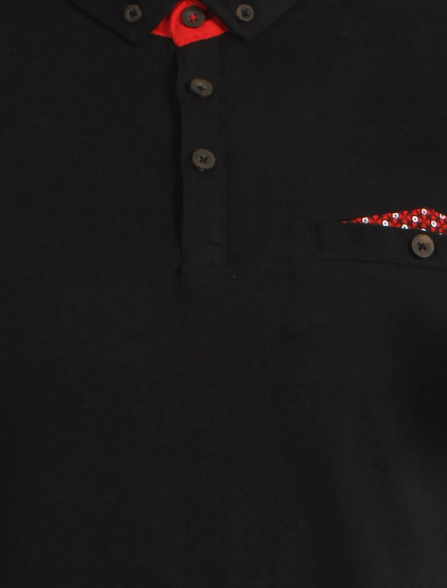 Dissident Airborn button down polo shirt in black