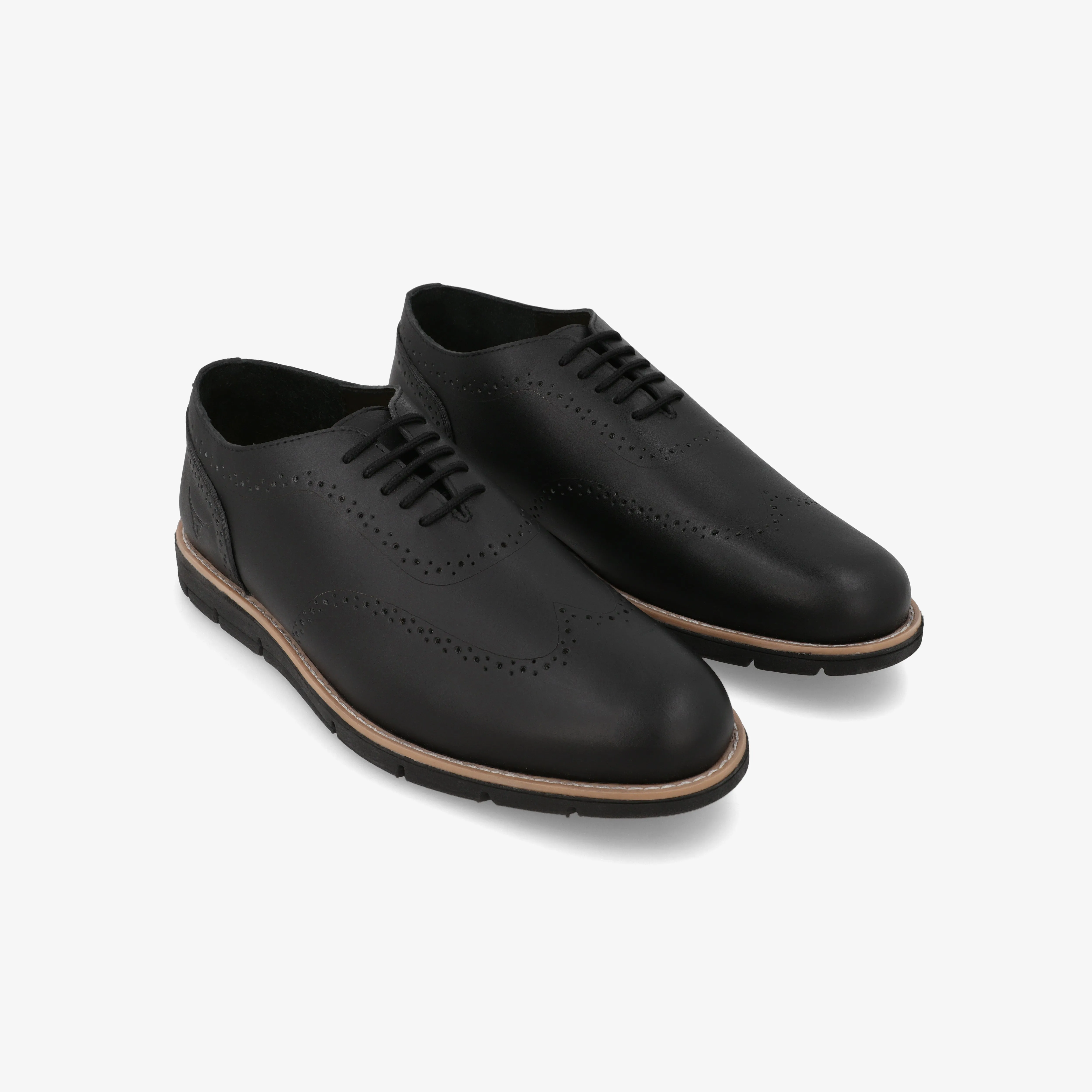 Fadano - VentureFlex Men's Wingtip Oxfords Black / White