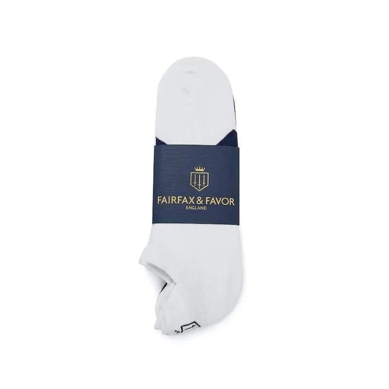 Fairfax & Favor Signature Ladies Trainer Socks (3 Pairs) - White/Navy