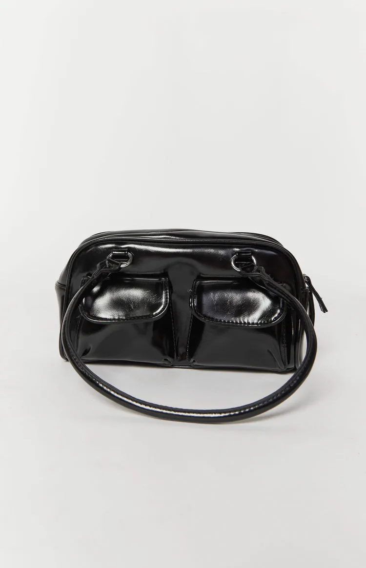 Florida Black PU Shoulder Bag