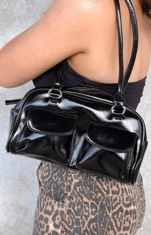 Florida Black PU Shoulder Bag