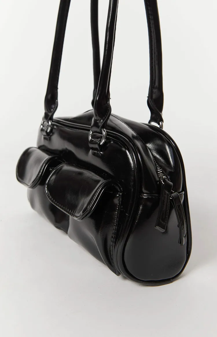 Florida Black PU Shoulder Bag