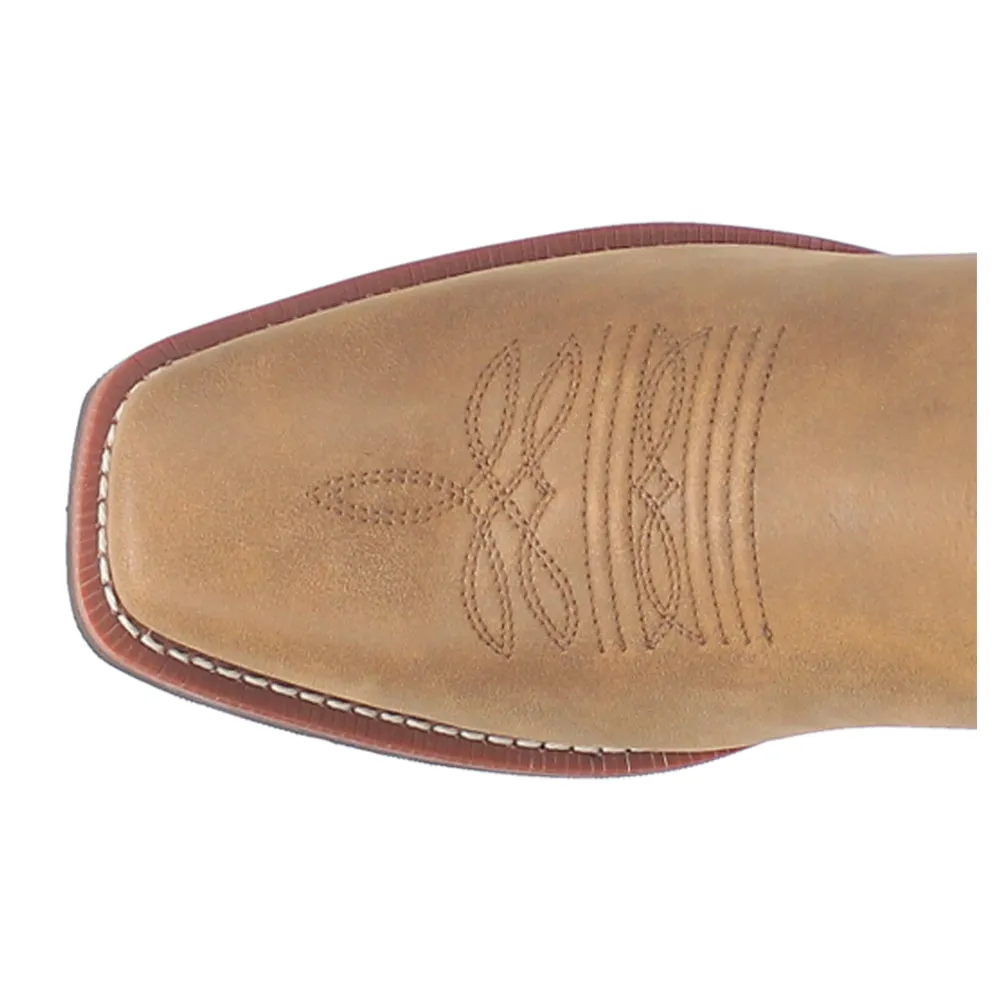 Frontier Embroidered Square Toe Cowboy Boots