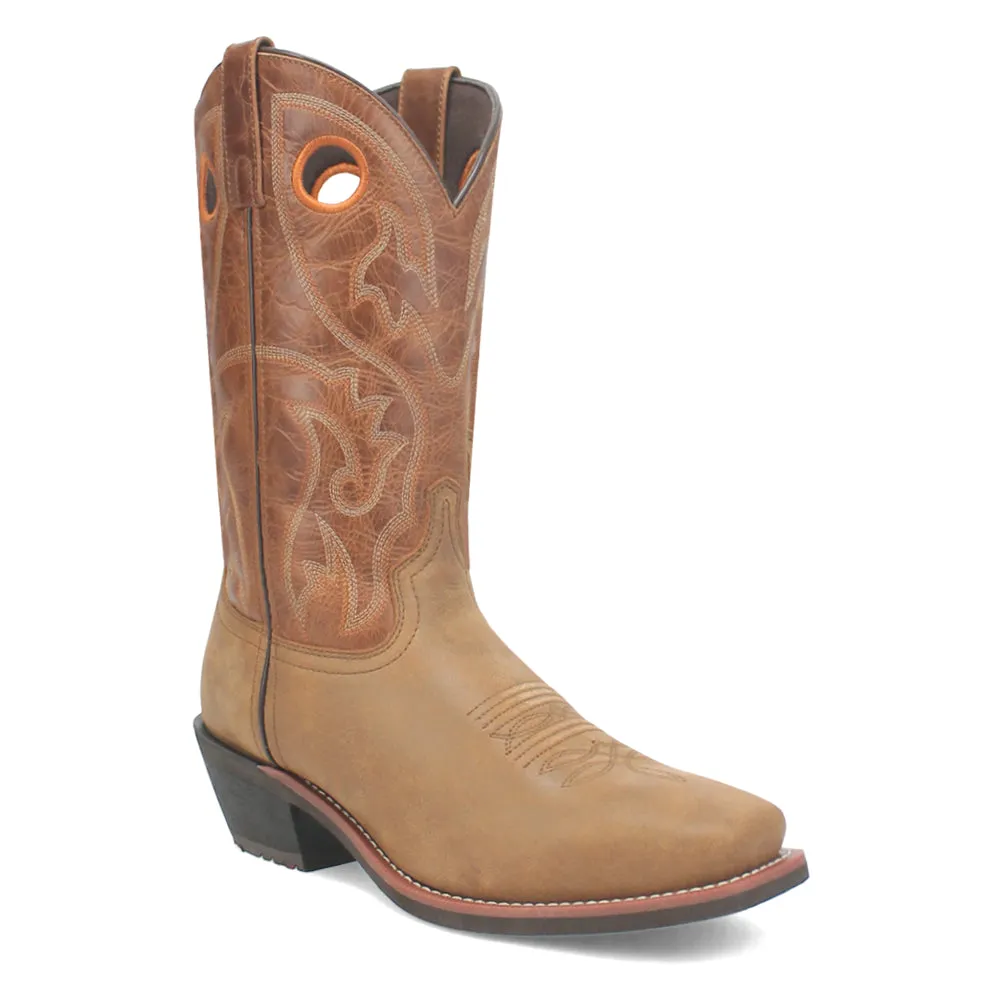 Frontier Embroidered Square Toe Cowboy Boots