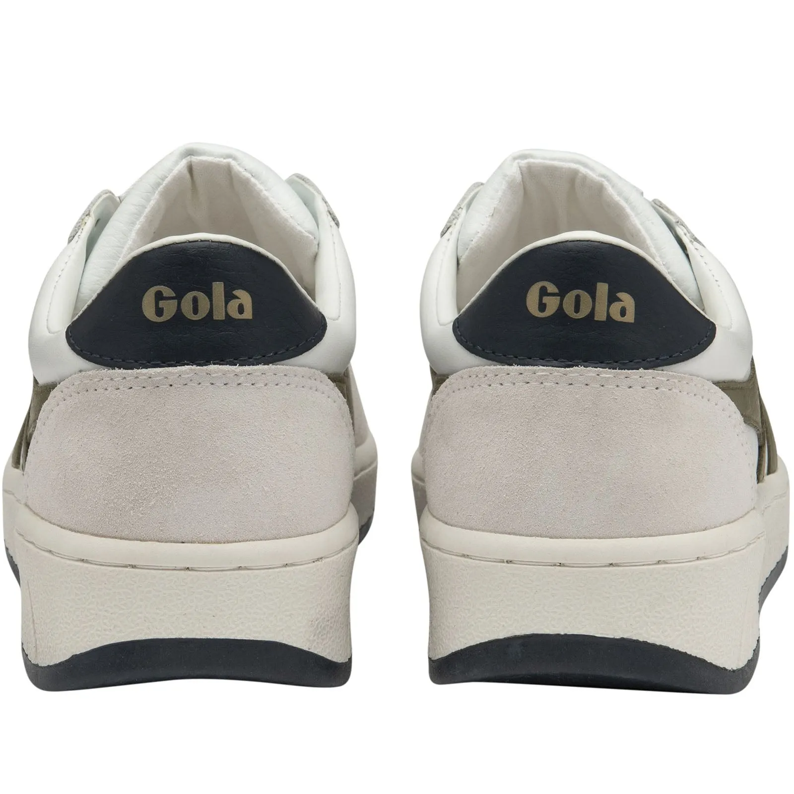 Gola Mens Grandslam Classic Retro Trainers - White/Khaki