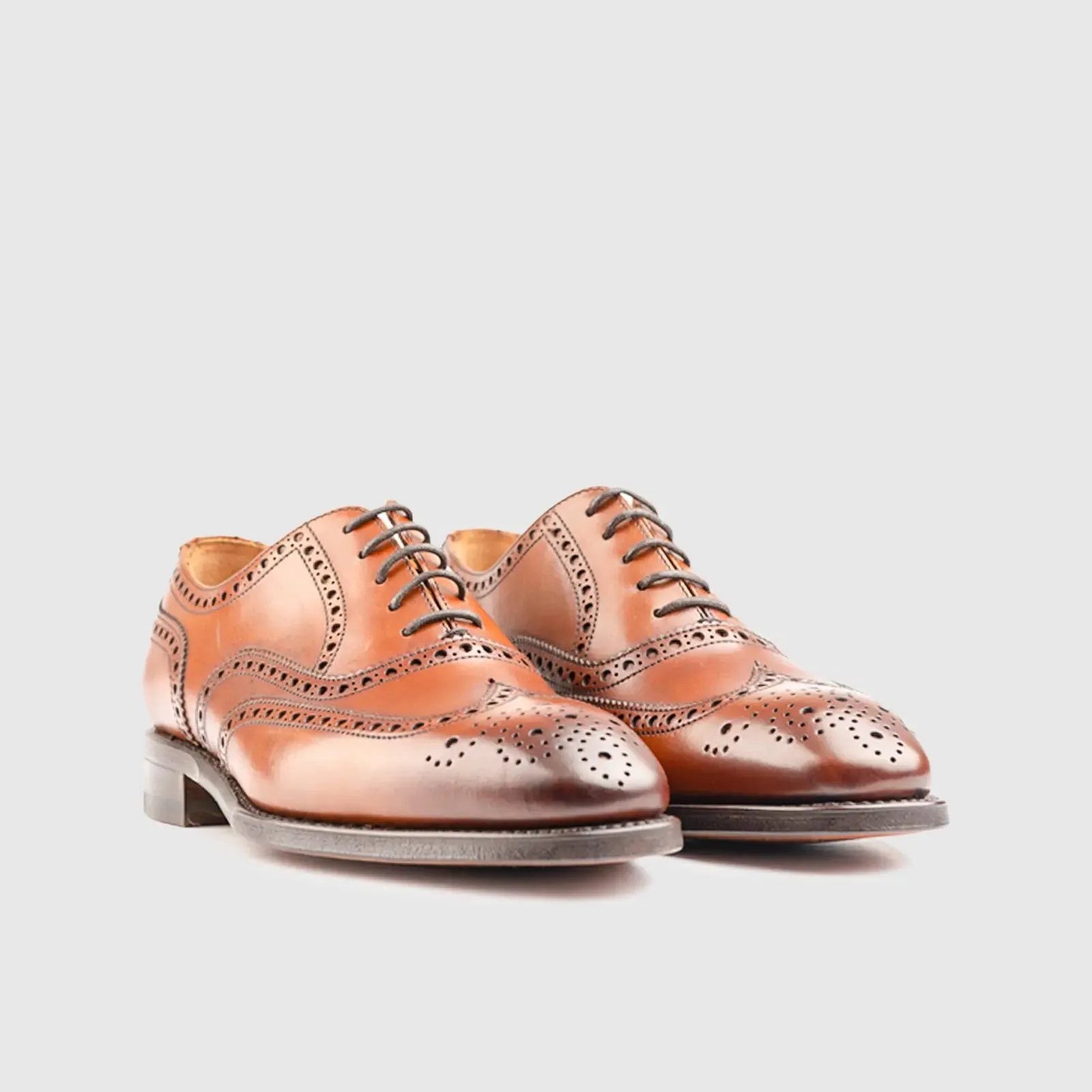 Goodyear Welt Oxford Brogue Lace Up 5215 Tan