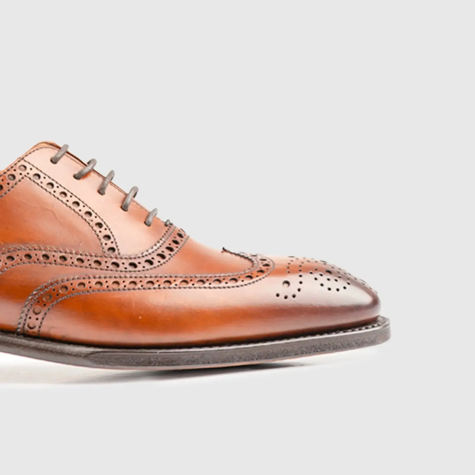 Goodyear Welt Oxford Brogue Lace Up 5215 Tan