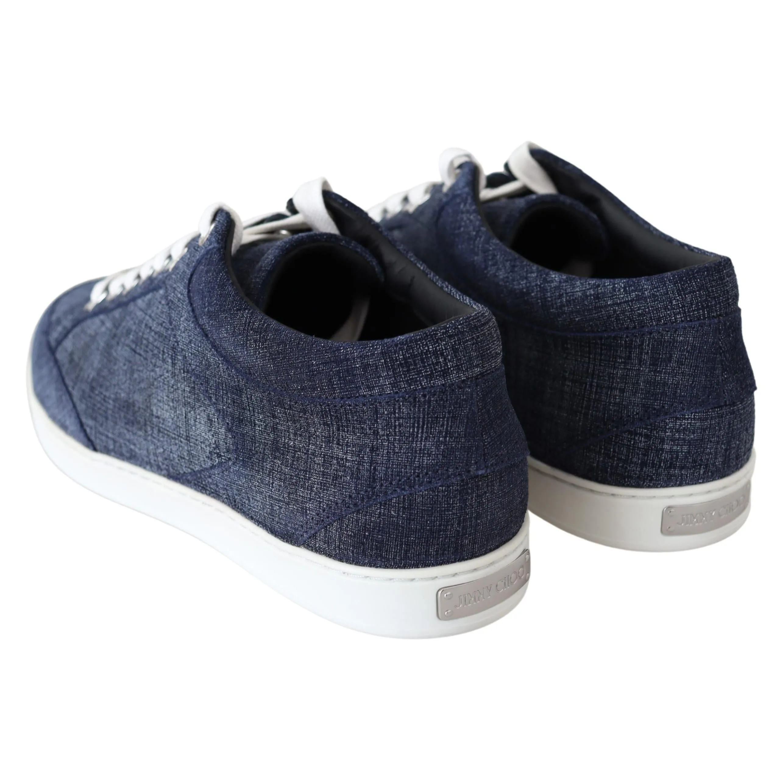 Jimmy Choo Chic Slip-On Blue Denim Suede Sneakers