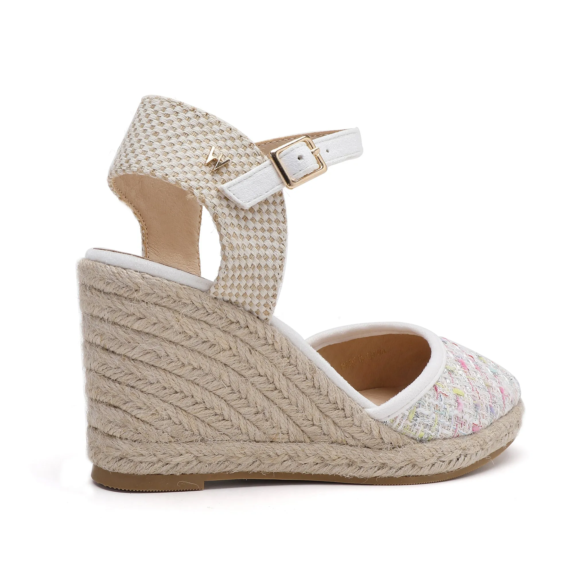 Joy White Colorful Espadrilles