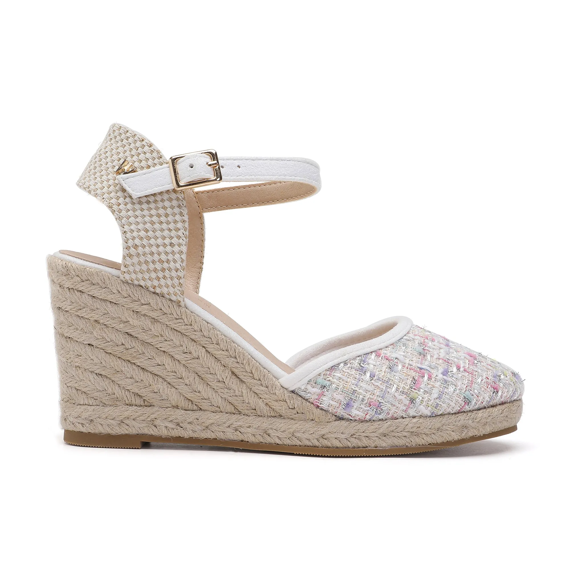 Joy White Colorful Espadrilles