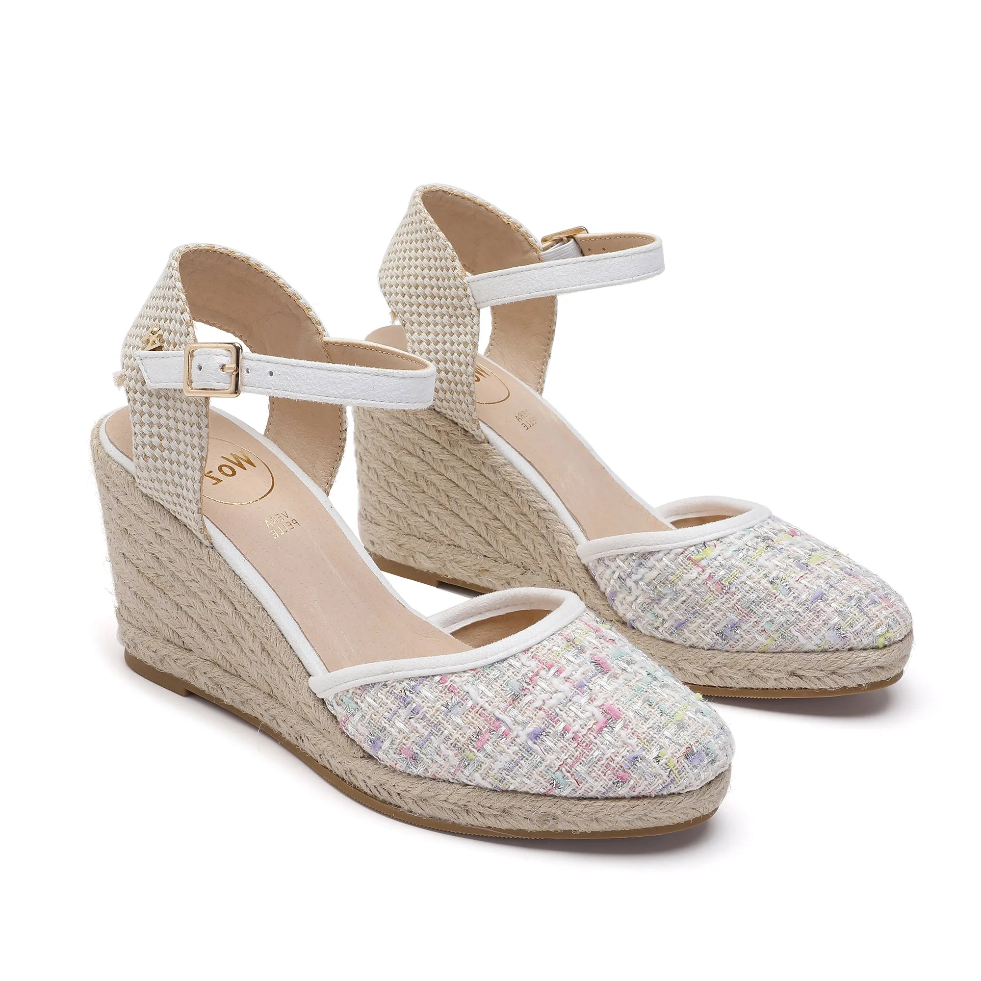 Joy White Colorful Espadrilles