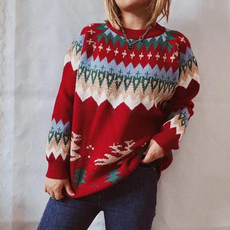 Joyful Raglan Christmas Pullover Sweater