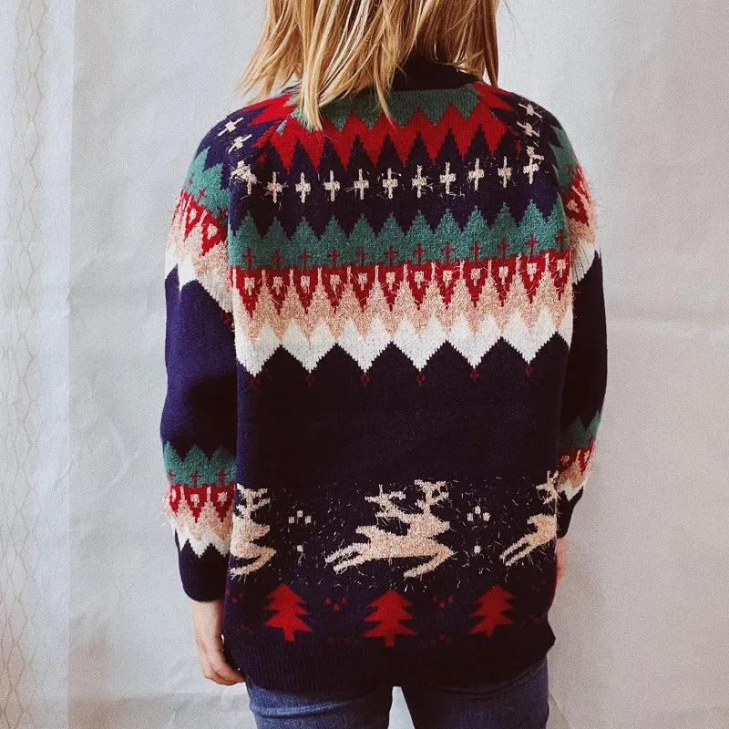 Joyful Raglan Christmas Pullover Sweater