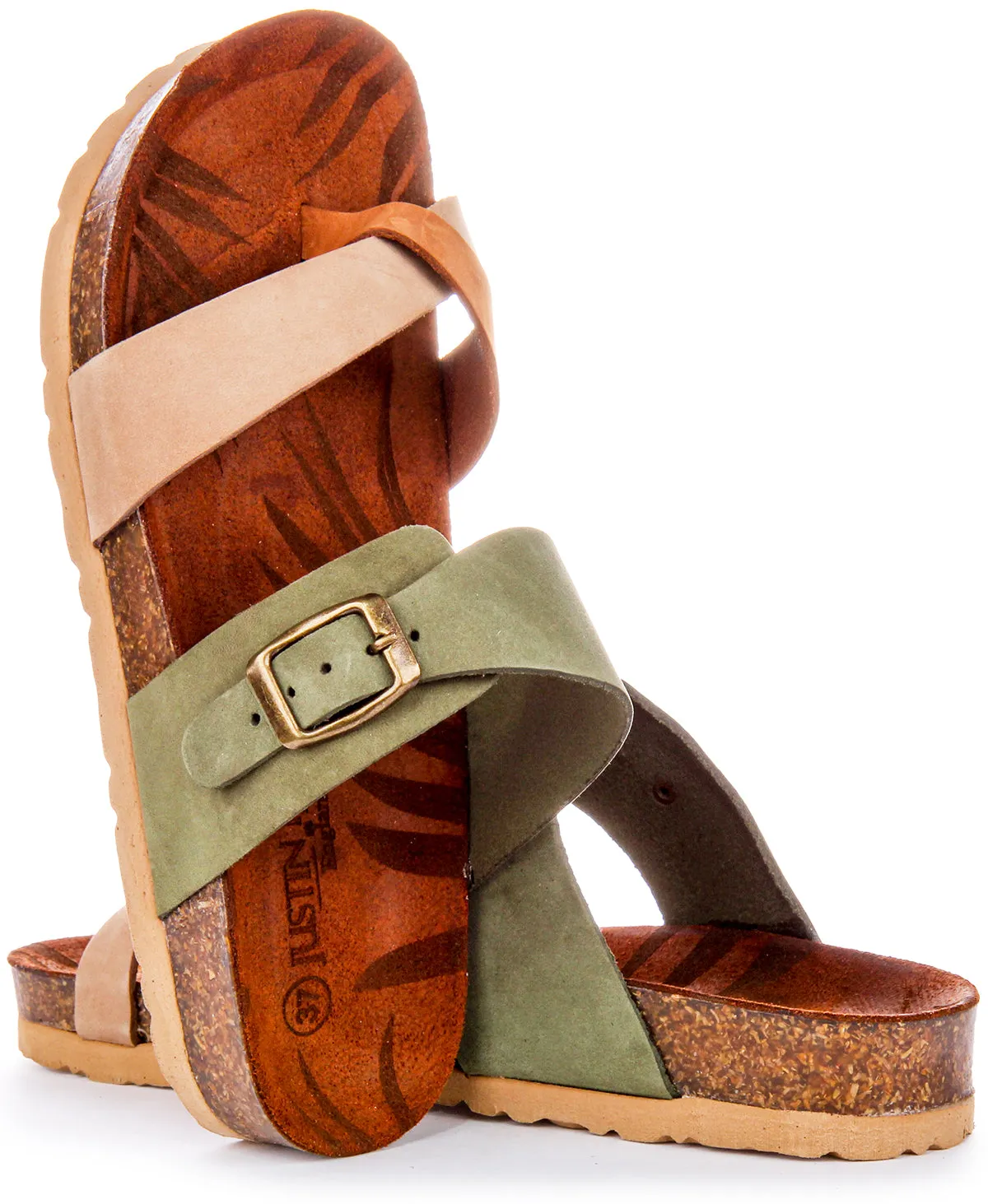 Justinreess England Carla Sandal In Stone