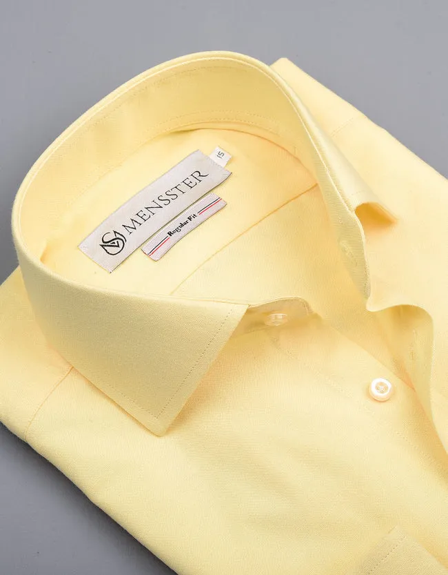 Light Yellow Business Shirt for Men