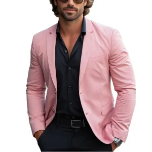 Men's Stylish Solid Color Single Button Blazer 02452204Y