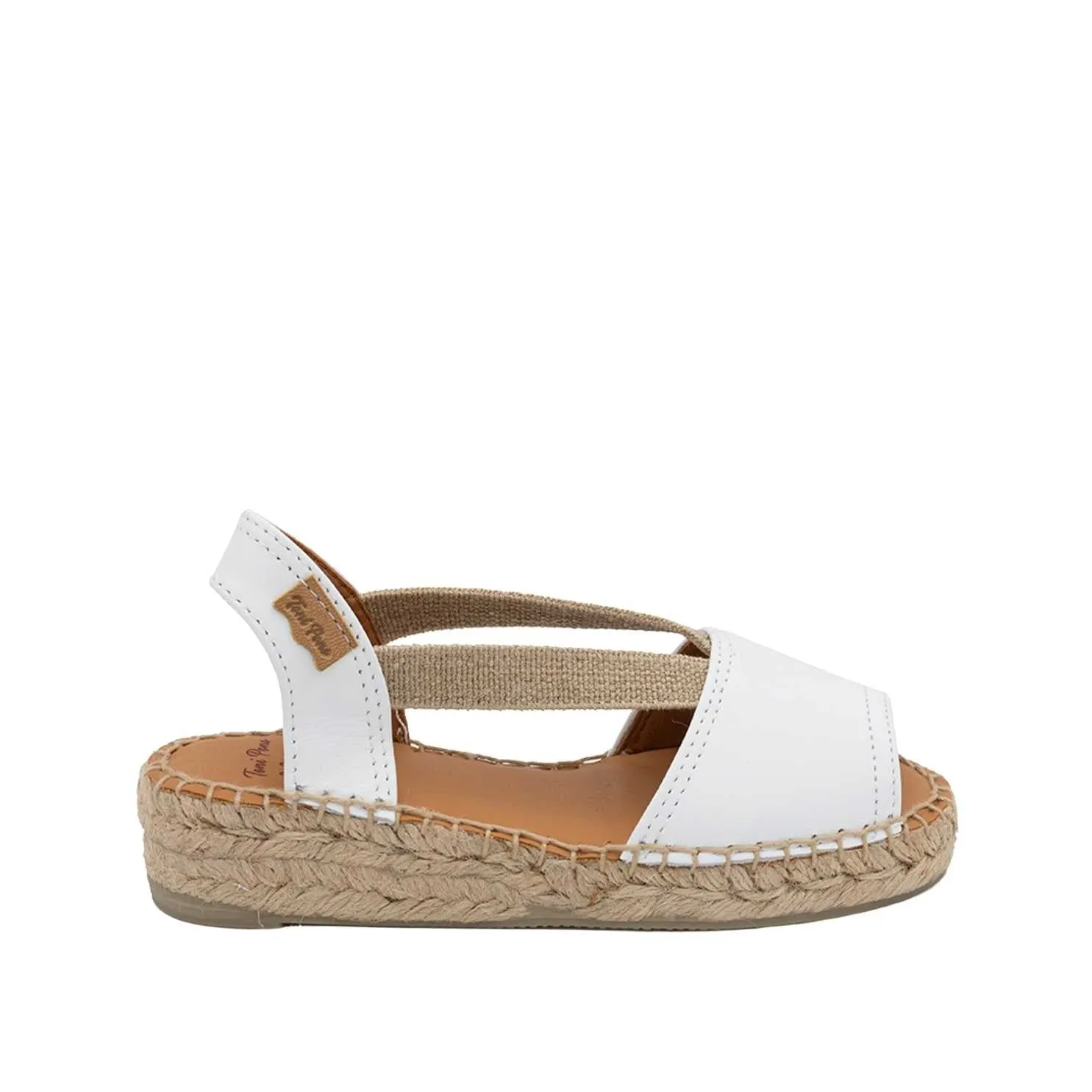 Metallic Leather Wedge Espadrille for Kids - Eli-P