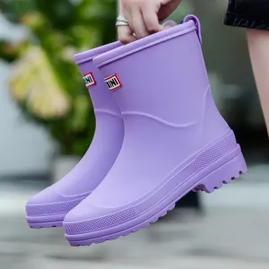 Mid-Calf Purple Rain Boots