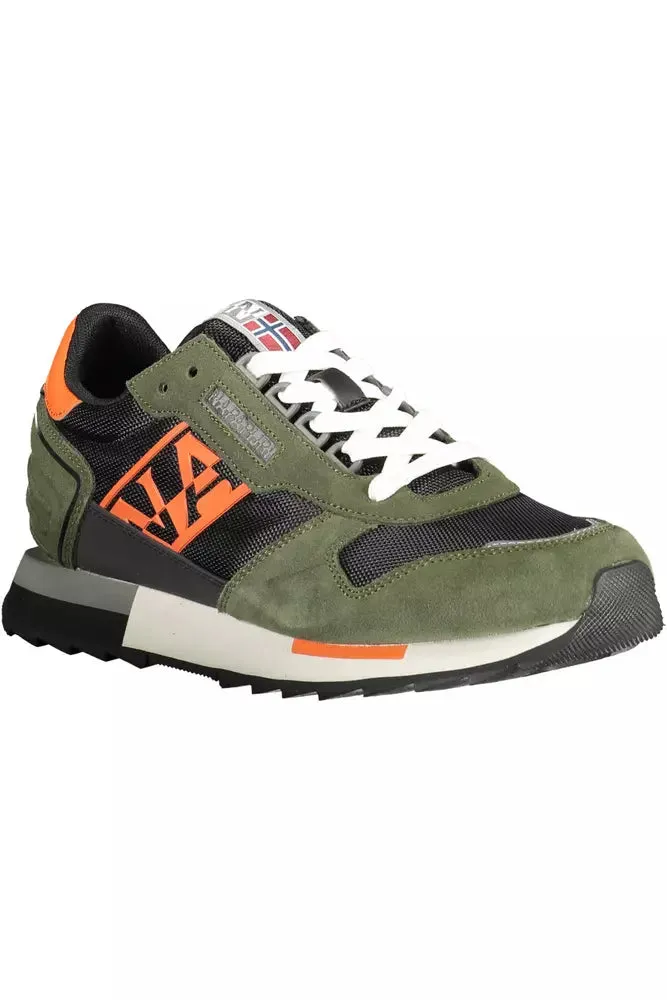 Napapijri Green Leather Men Sneaker