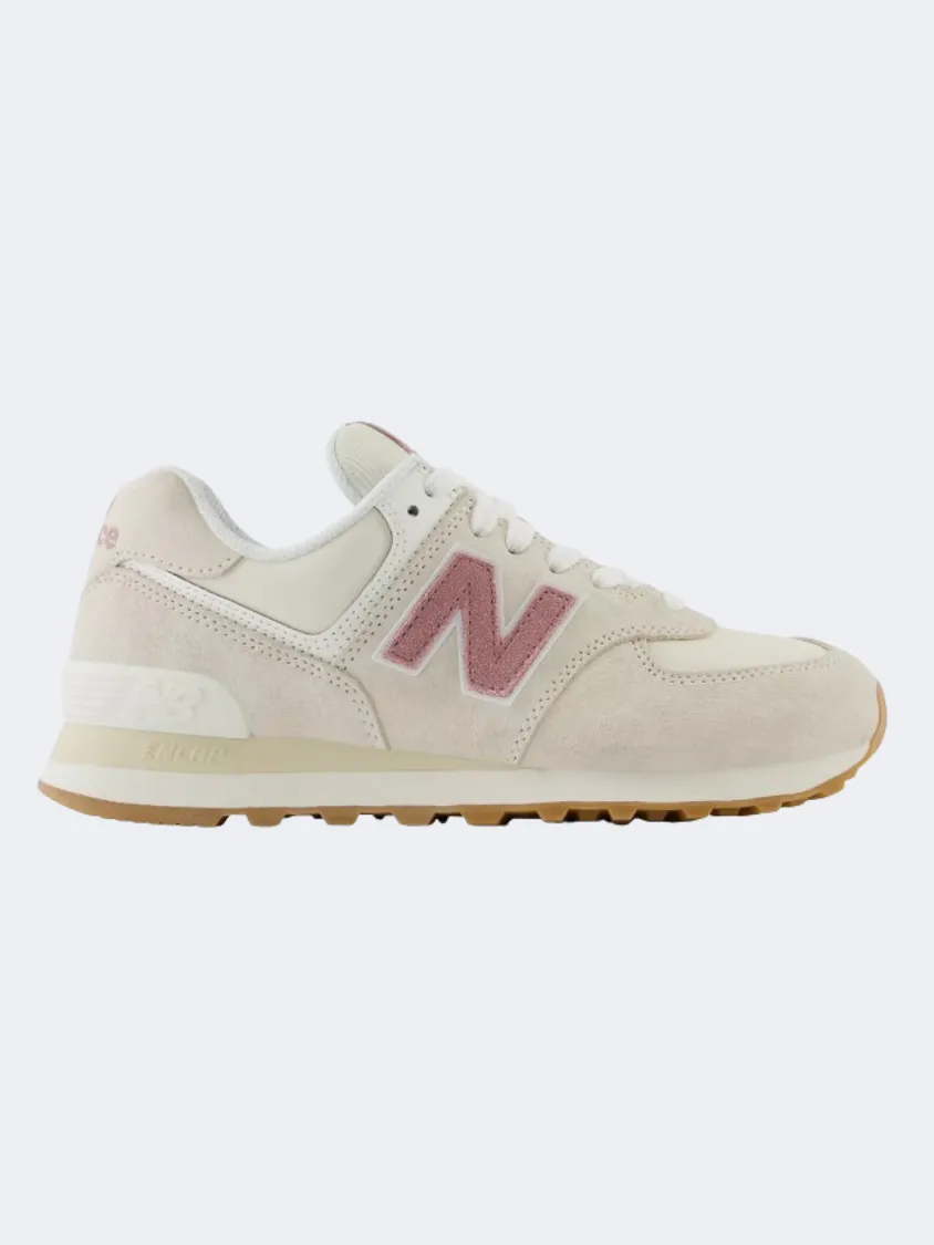 New Balance 574 Women Lifestyle Shoes Linen/ Rosewood