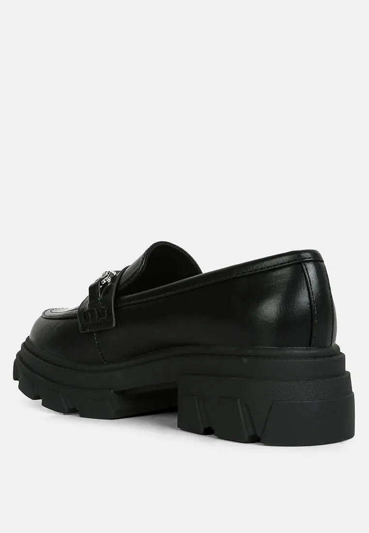 Oklyn Horsebit Emblesihed Chunky Platform Loafers