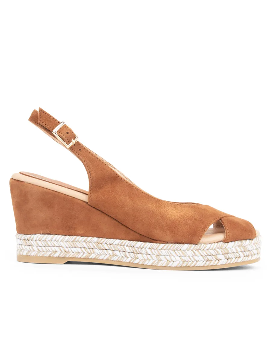 Palma Peep-Toe Criss-Cross Slingback Espadrille