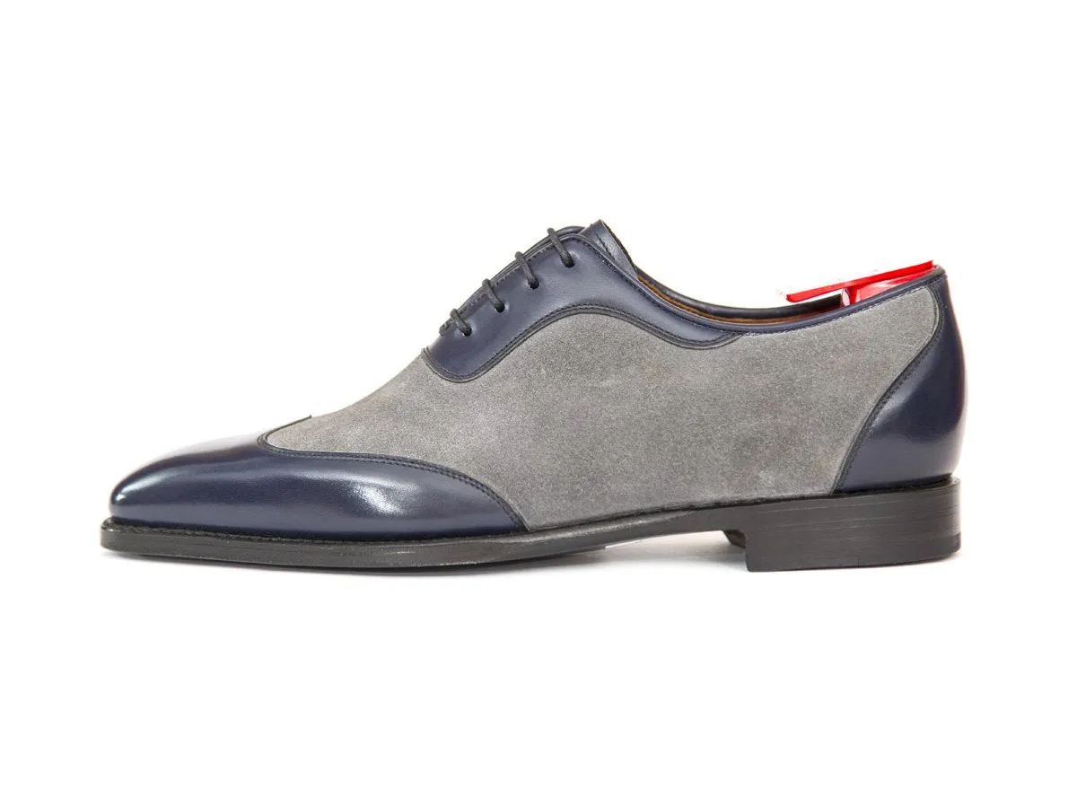 Rainier - MTO - Marine Blue Calf / Light Grey Suede - LPB Last - Single Leather Sole