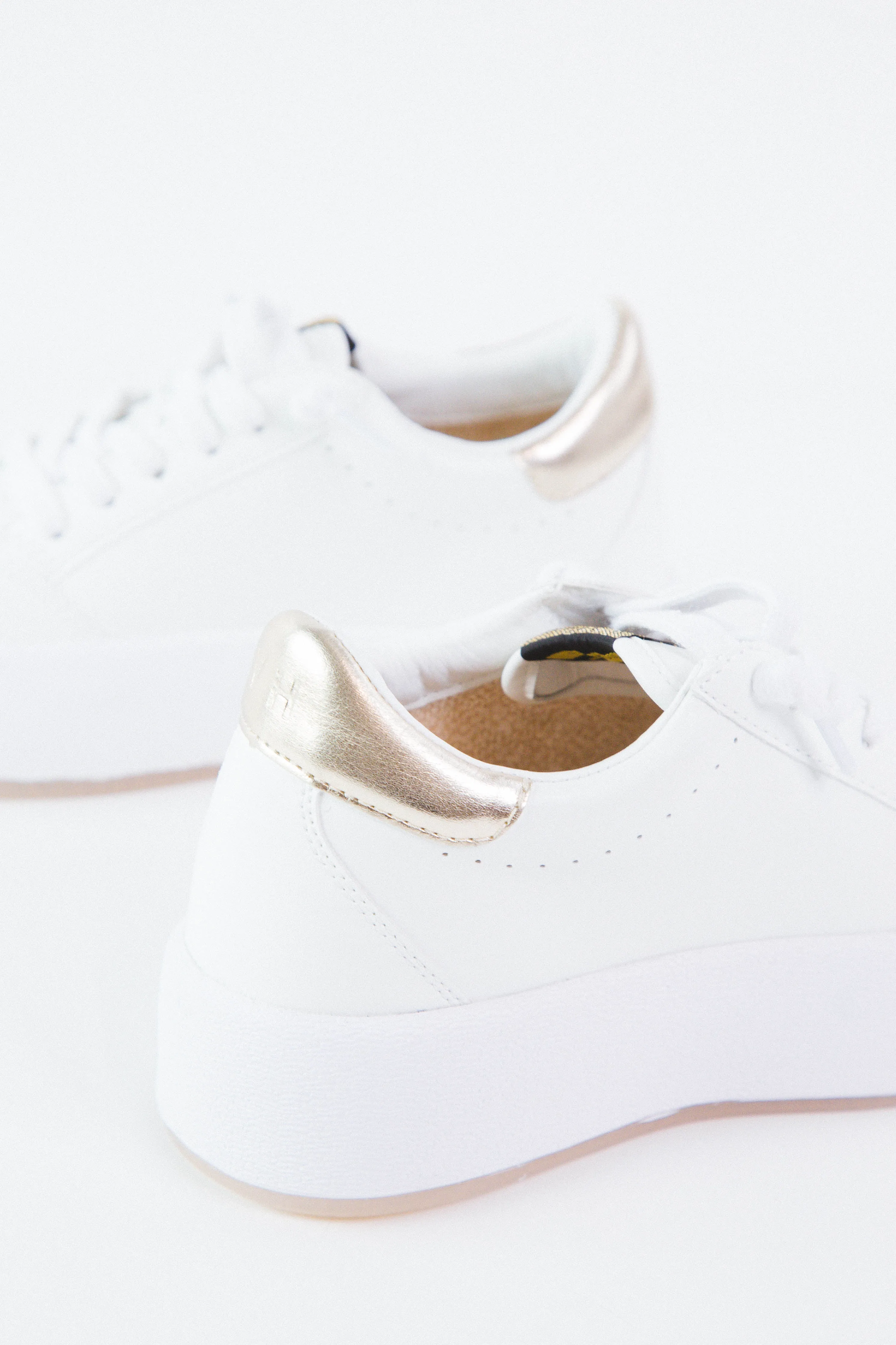 Ream Platform Sneaker, White/Gold Glitter | Vintage Havana