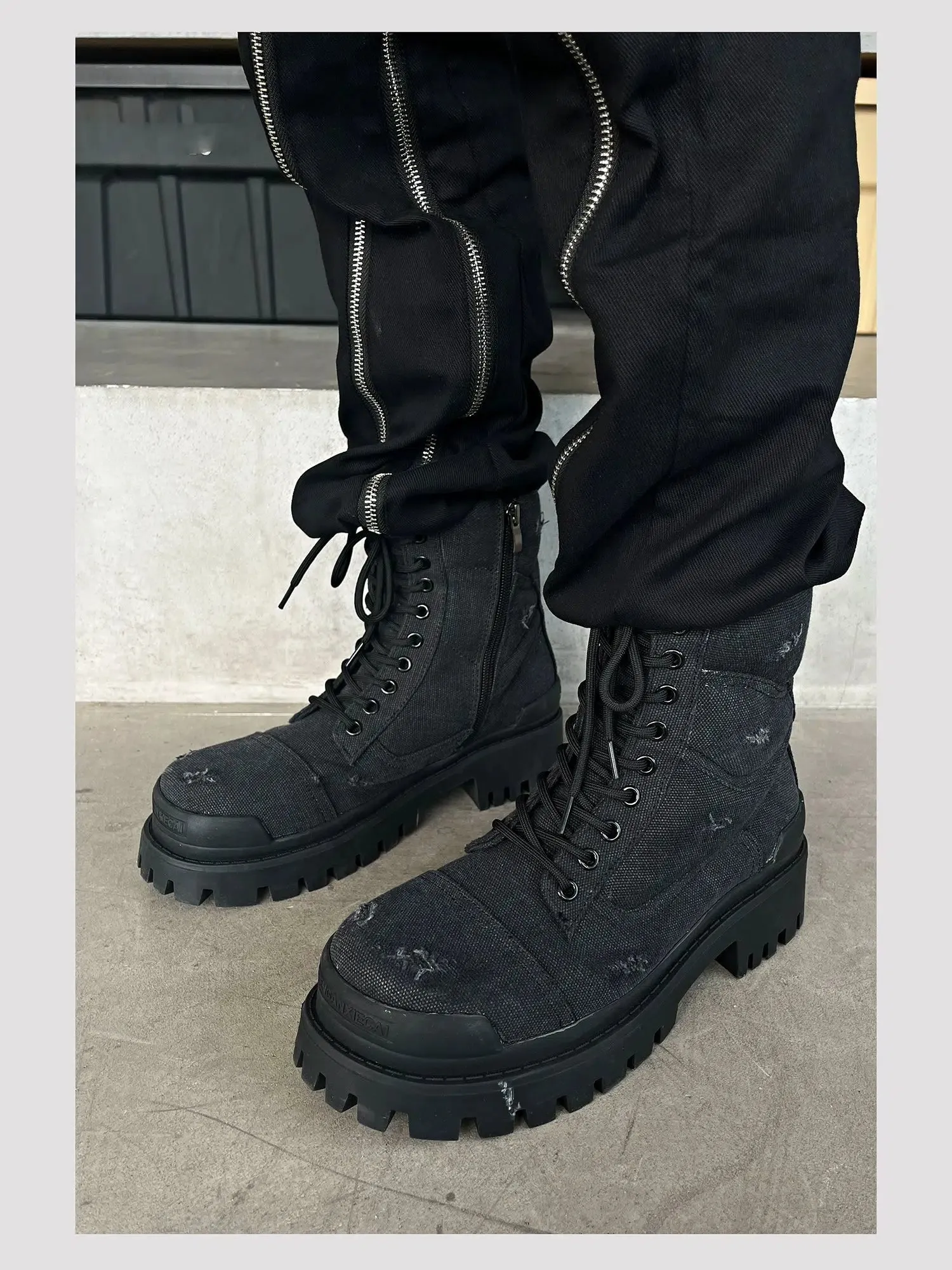 Rugged Lace-Up Martens Boots