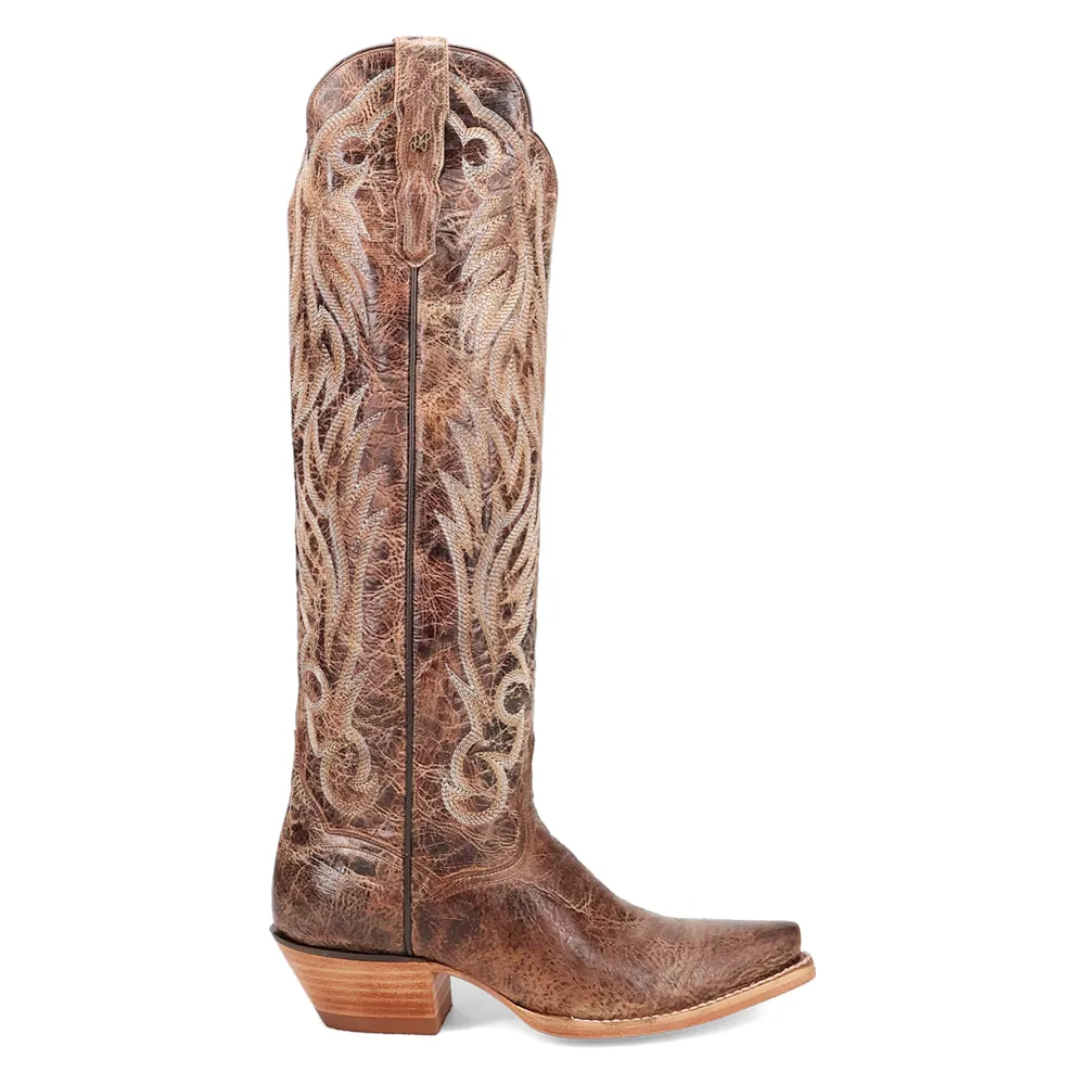 Rustc Ridge Embroidered Bison Snip Toe Pull On Cowboy Boots