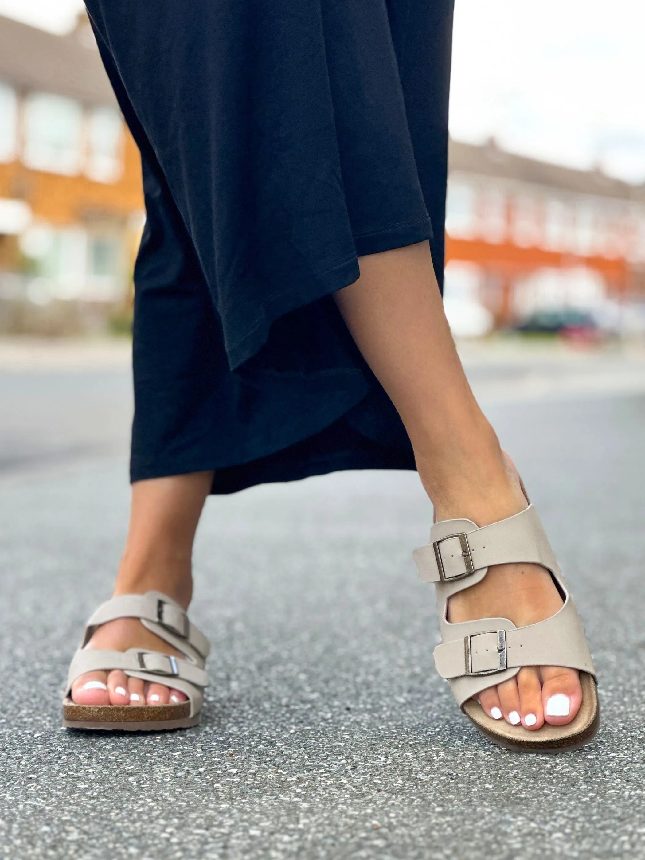 Sahara Two Strap Sandal in Nude