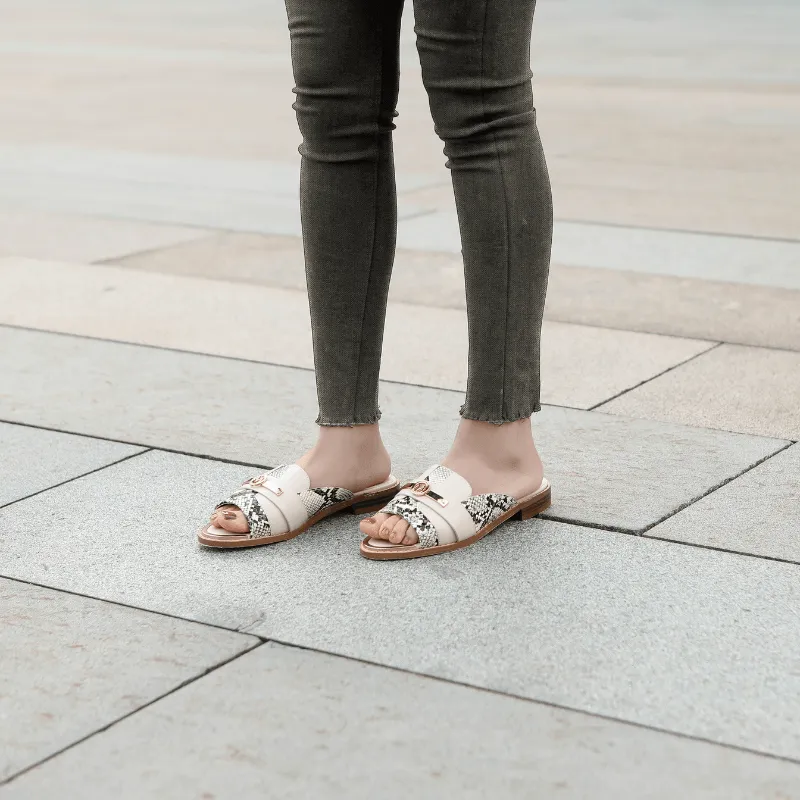 Sandal Snake with Decorative Buckle