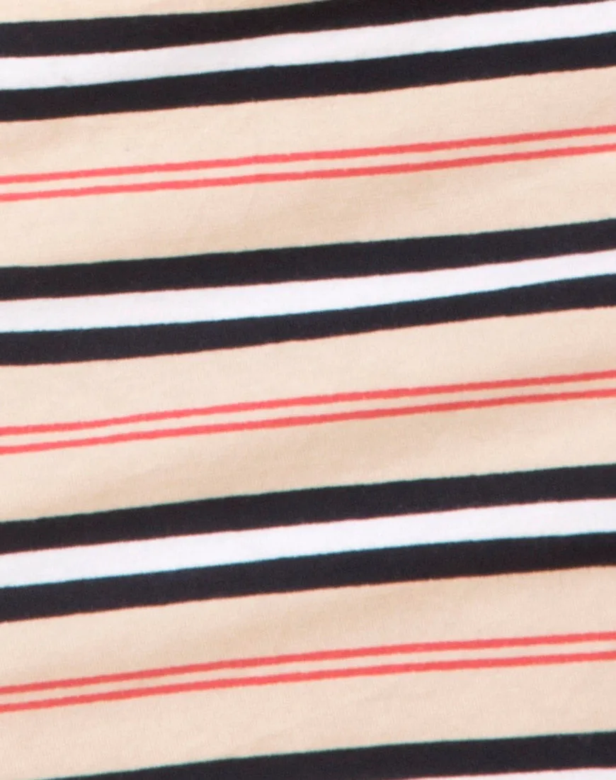 Selah Bodycon Dress in Classic Stripe Horizontal